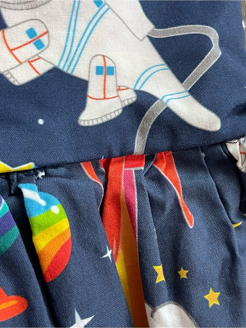 Dino Rawr Small Shop Rainbow Space Dinosaur Unicorn 12m Baby Dress - Picture 8 of 10
